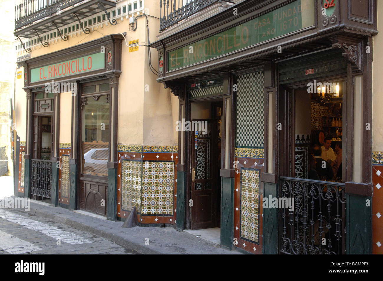 Traditional Old Tapas Bars Seville Spain Stock Photo