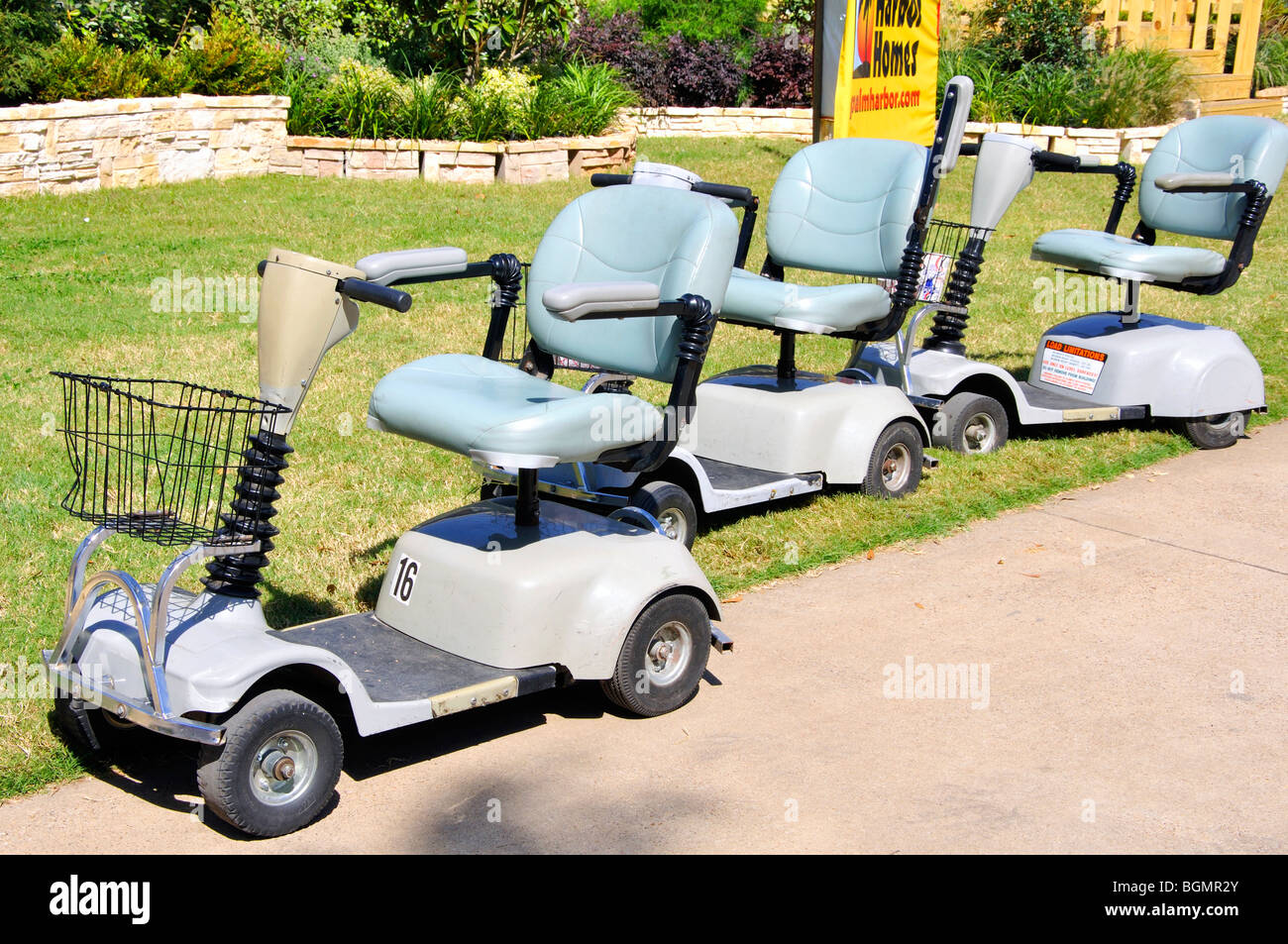 Handicap Electric Scooters aka Electric convenience vehicle (ECV) Stock Photo