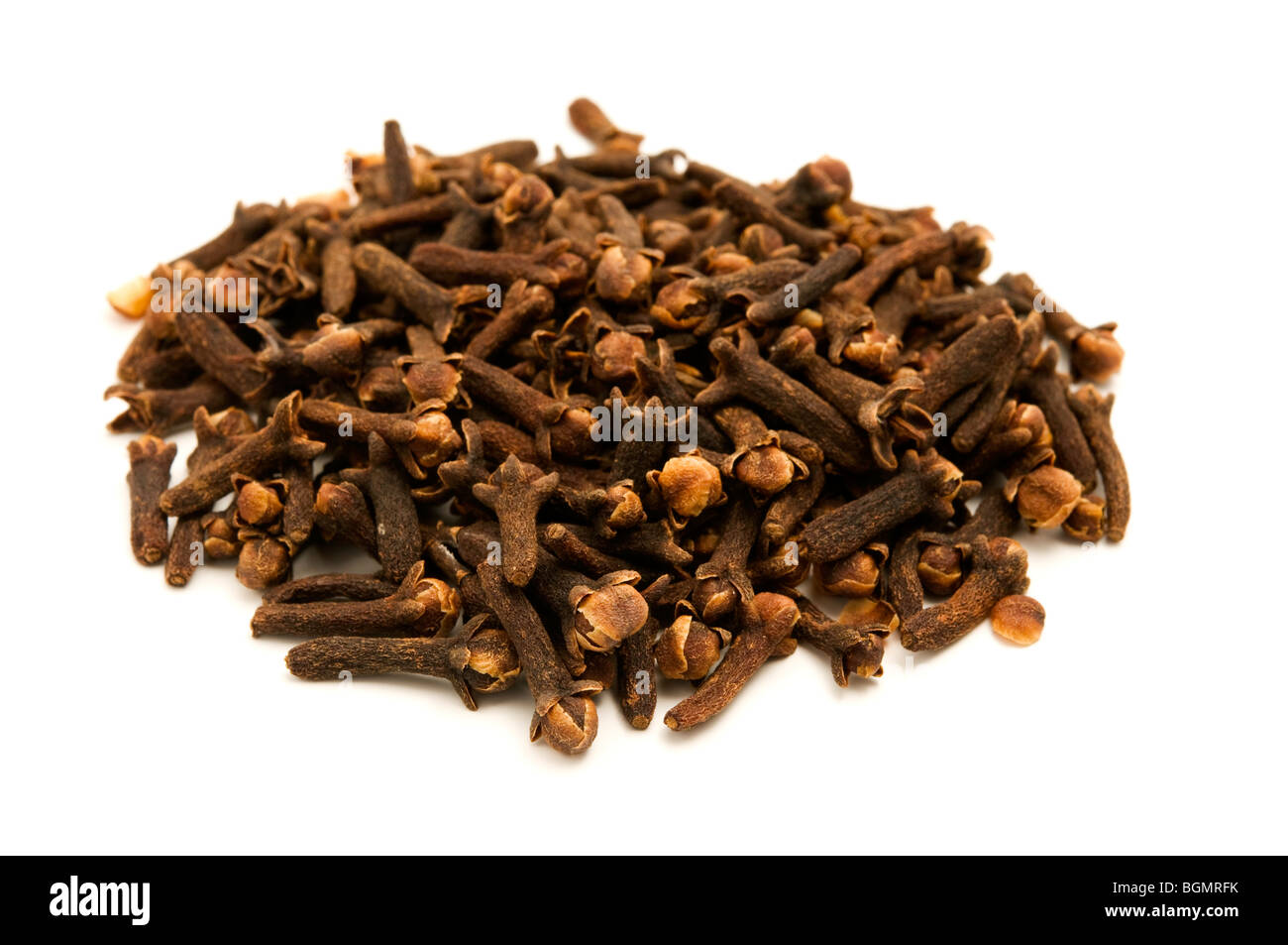 Dried cloves on a white background Stock Photo Alamy