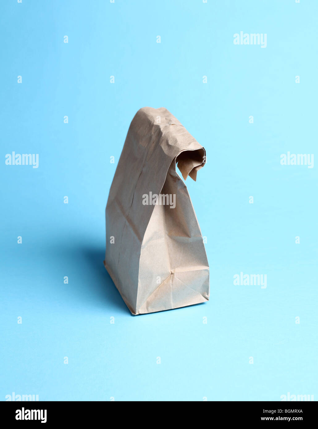 brown paper bag sack lunch Stock Photo