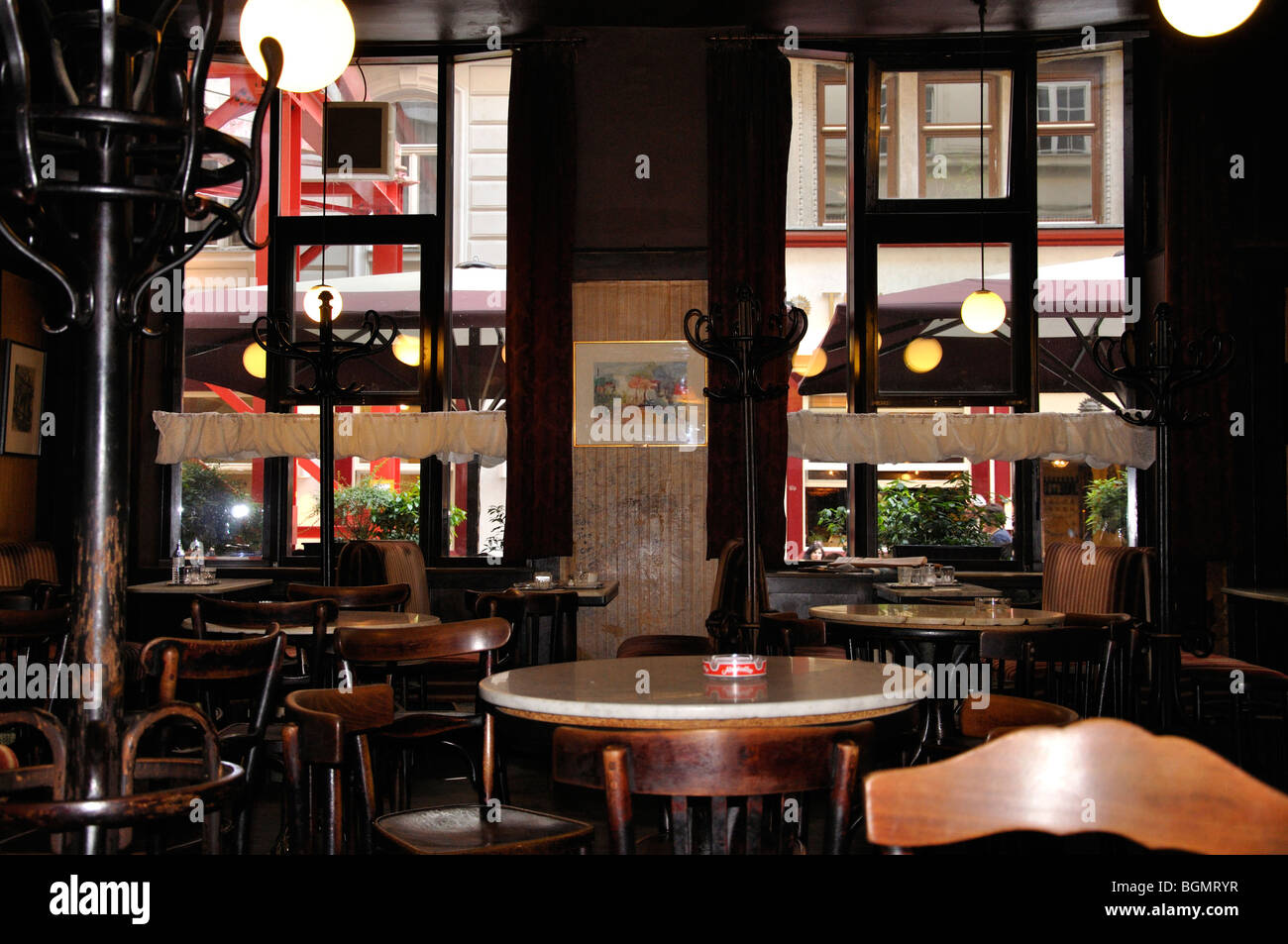 Cafe Hawelka, Vienna, Austria - one of the oldest cafes in Vienna Stock Photo