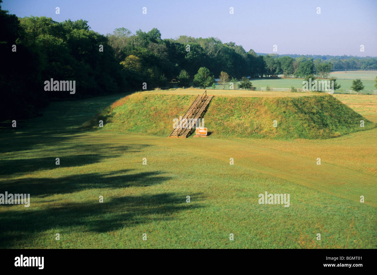 On top of this mound stood temples and the chieftain's residence at