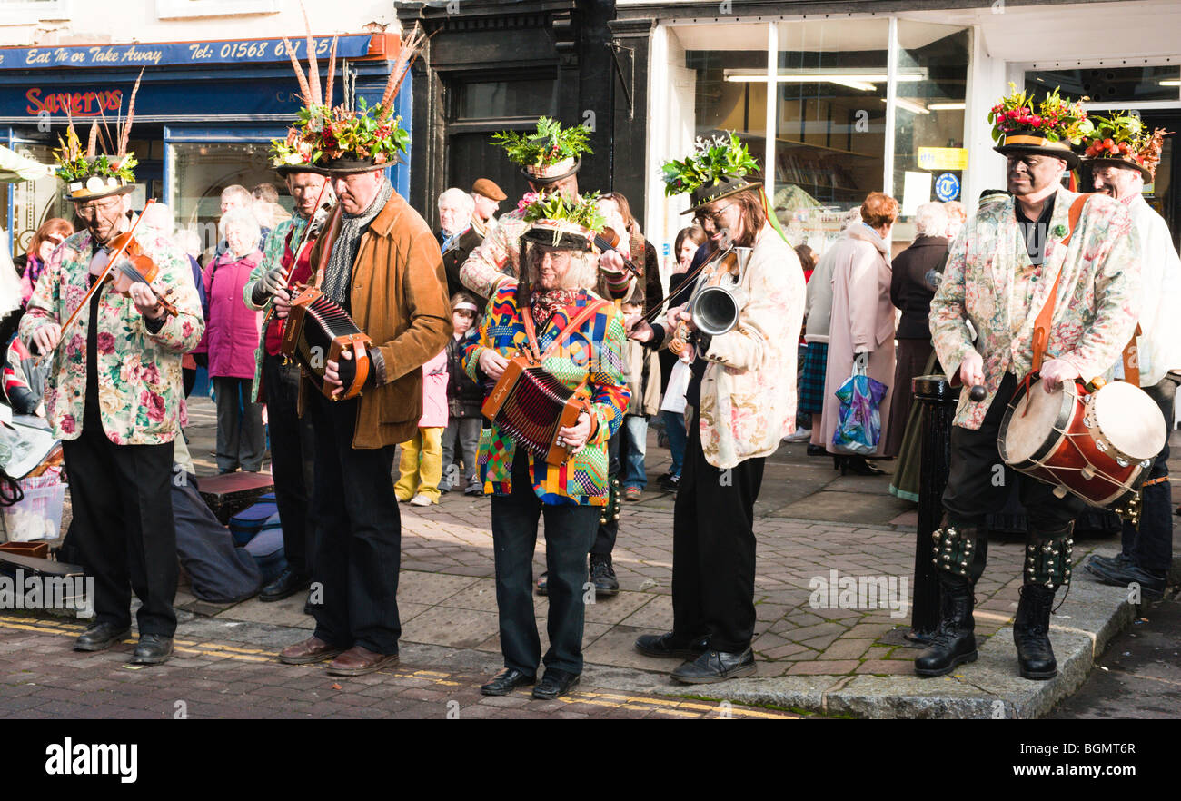 Street performers at the Leominster Victorian Market Stock Photo