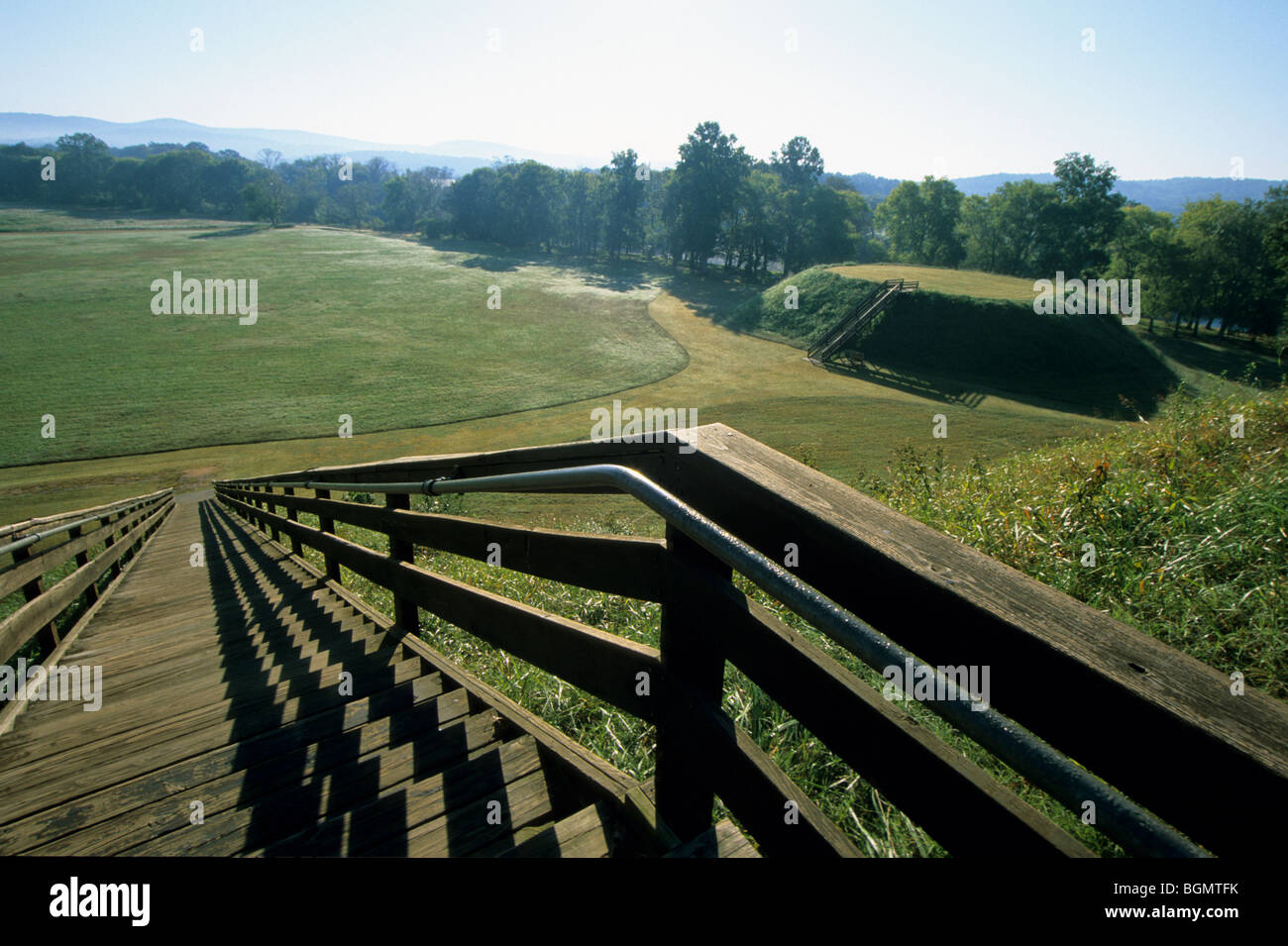 Etowah Indian Mounds State Historic Site that was inhabited around 1000-1500 A.D. Cartersville, Georgia Stock Photo