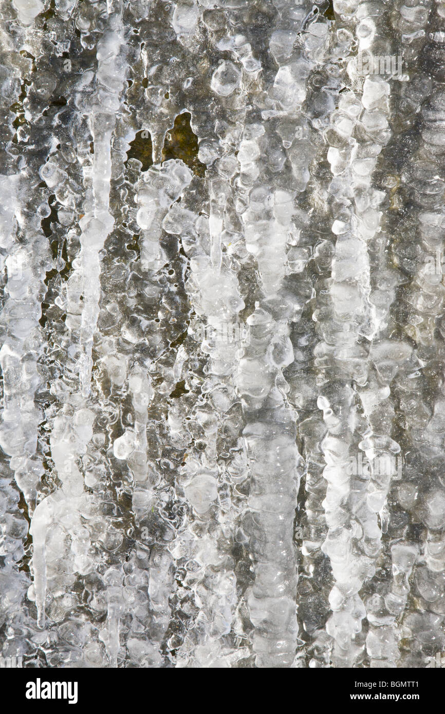 Frozen waterfall abstract. Stock Photo