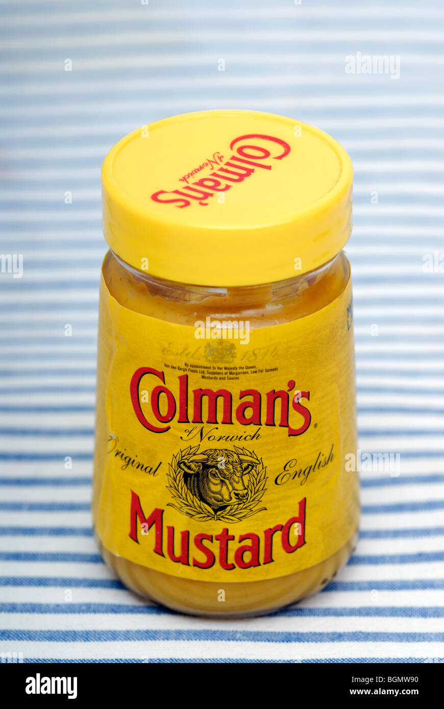 Coleman's mustard pot Stock Photo