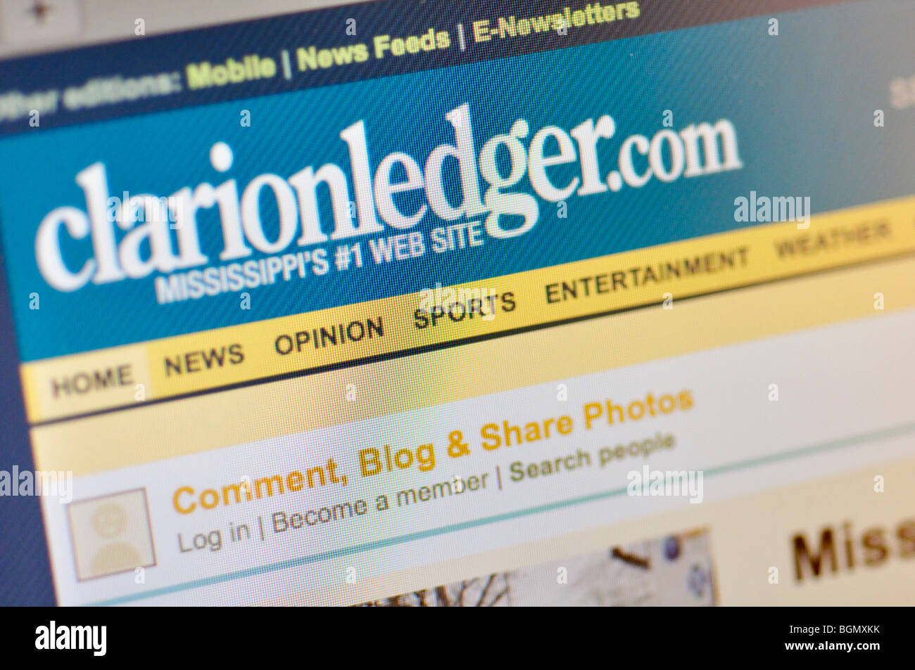 Clarion Ledger website Stock Photo Alamy