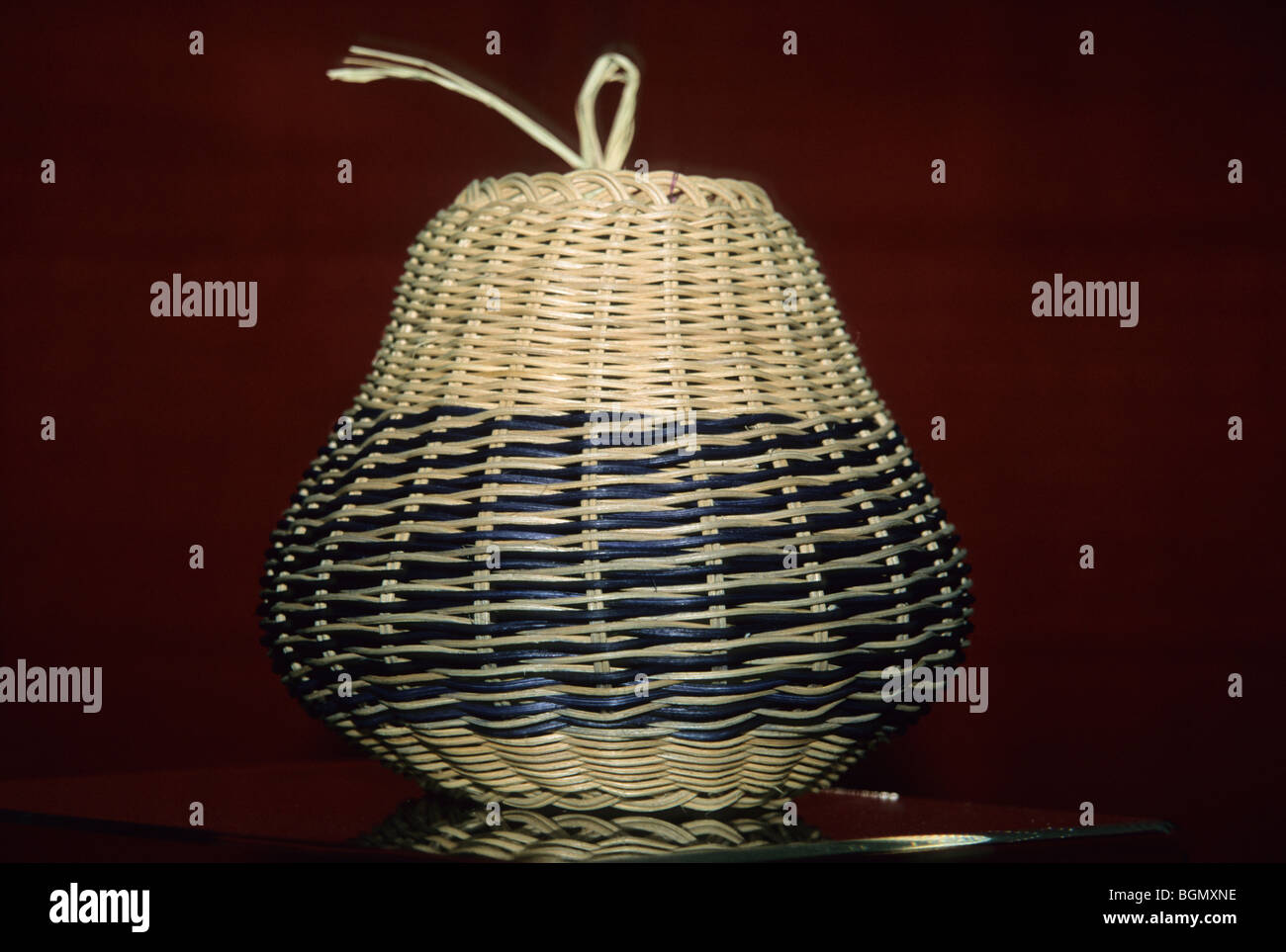 Traditional Cherokee basket made from honeysuckle vine, Oklahoma Stock