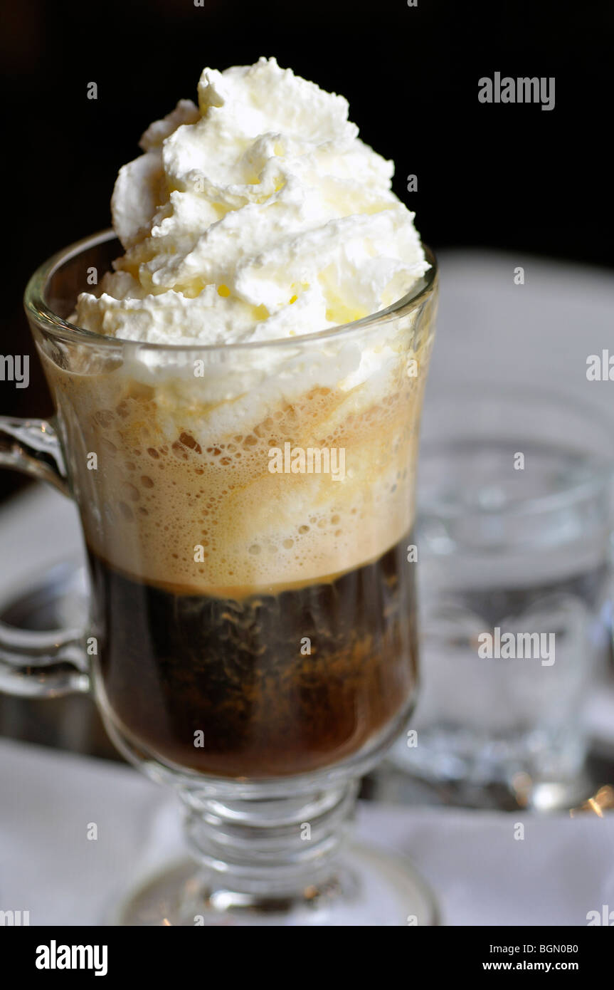 Coffee with whipped cream Stock Photo Alamy