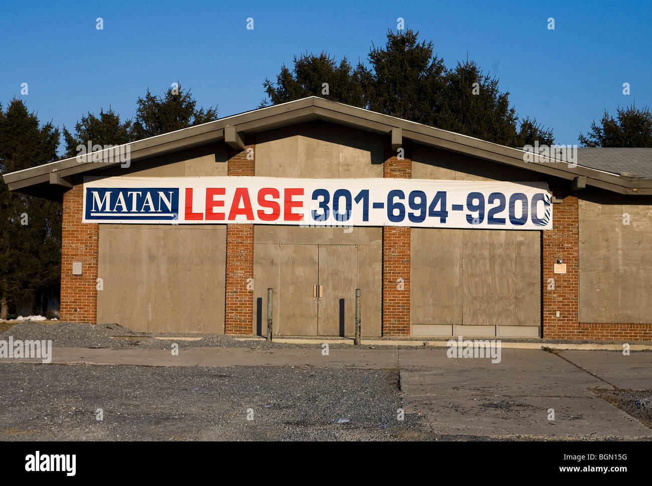A vacant retail location.  Stock Photo