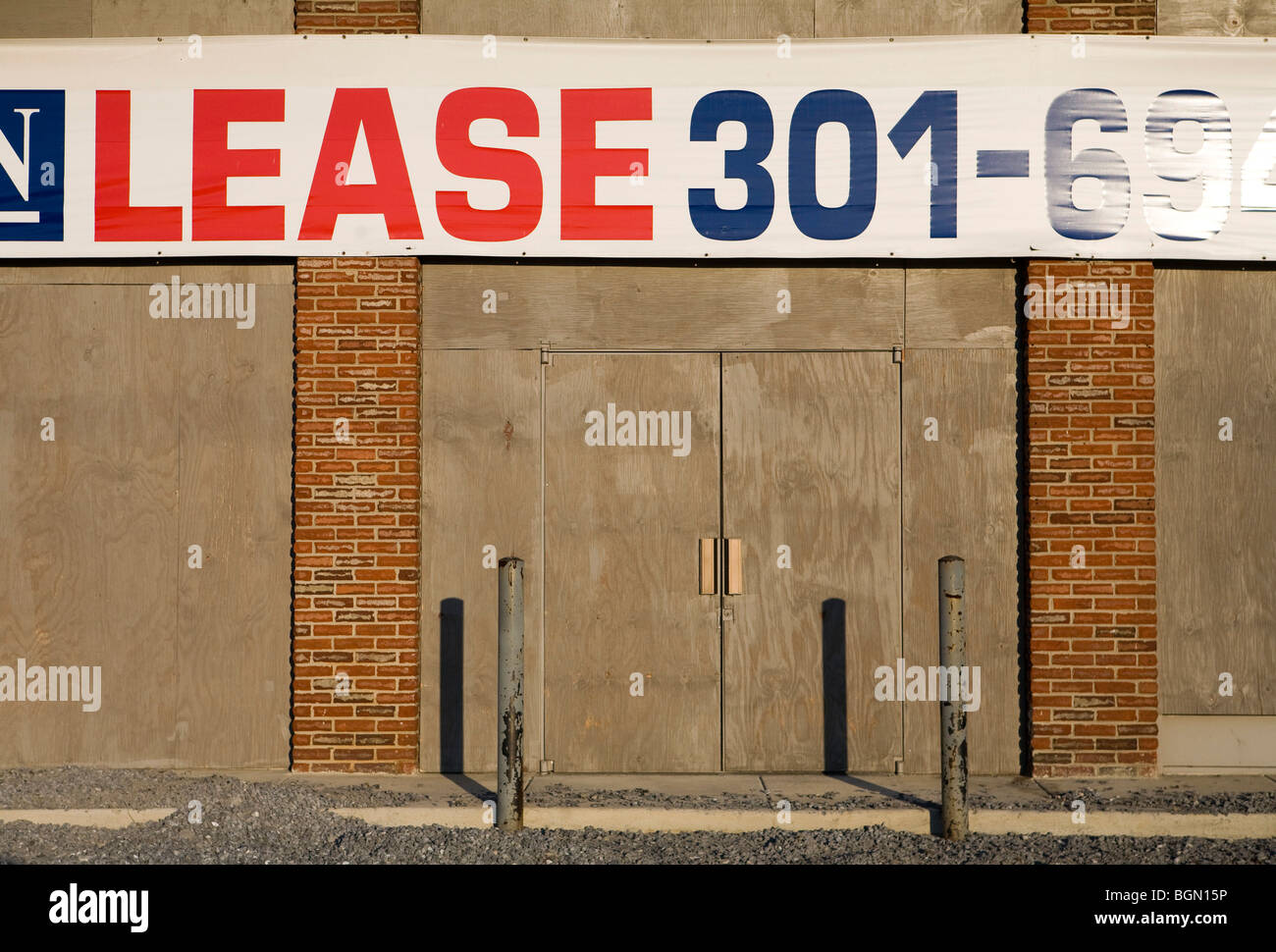 A vacant retail location.  Stock Photo