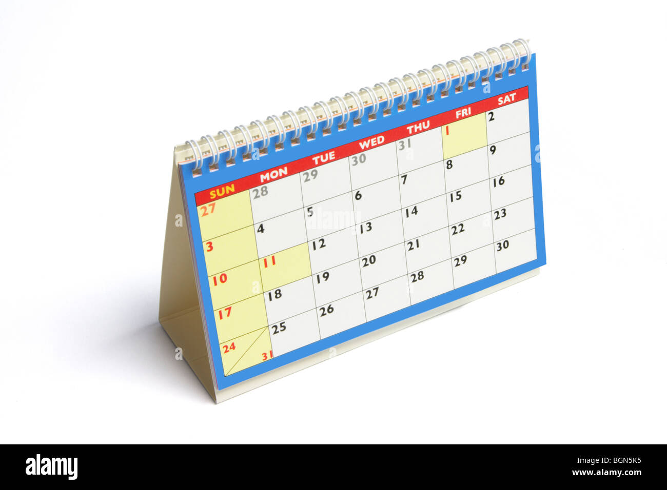 Desk Calendar Stock Photo
