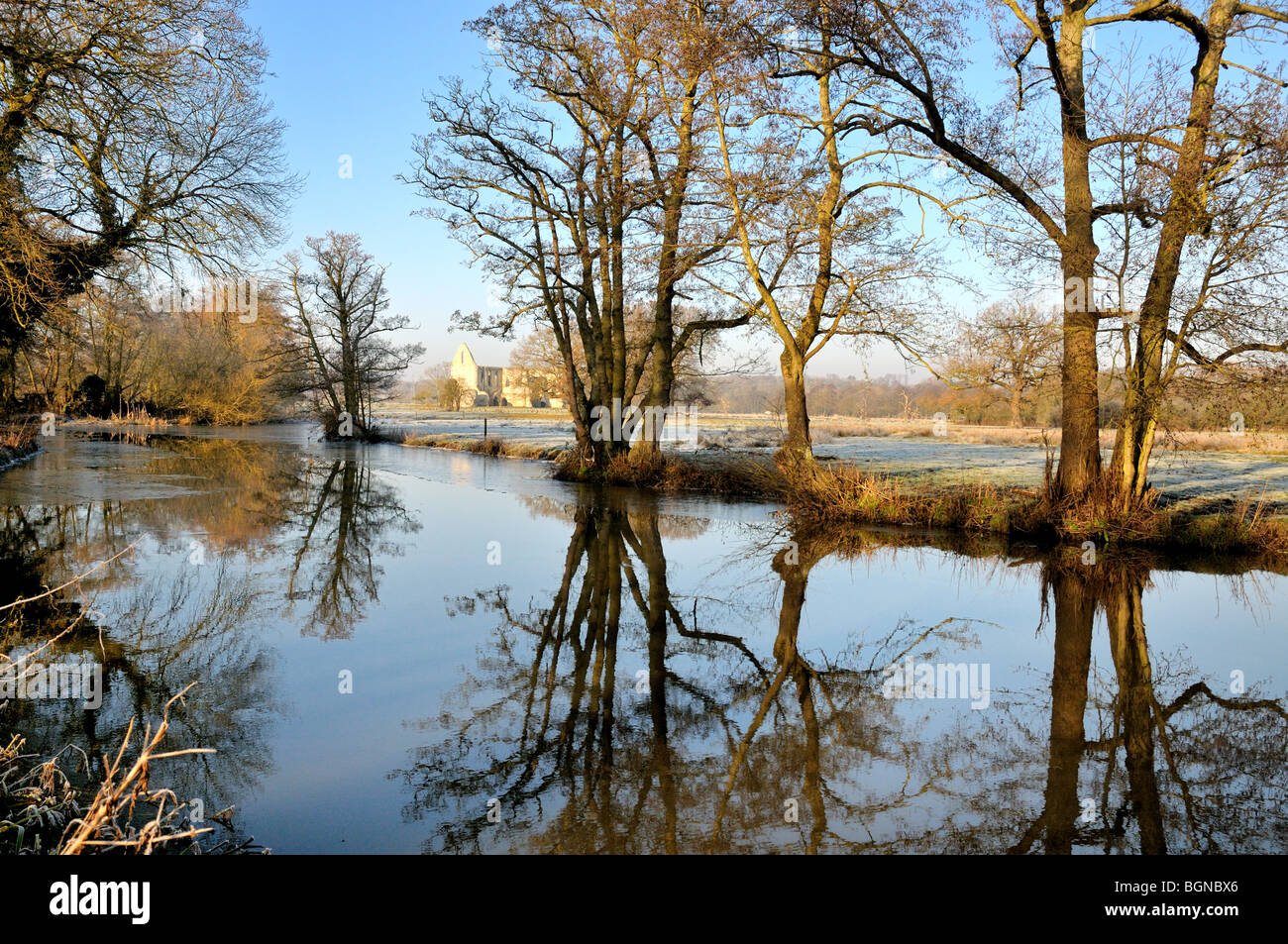 River Wey Navigation,Pyrford Surrey Stock Photo Alamy
