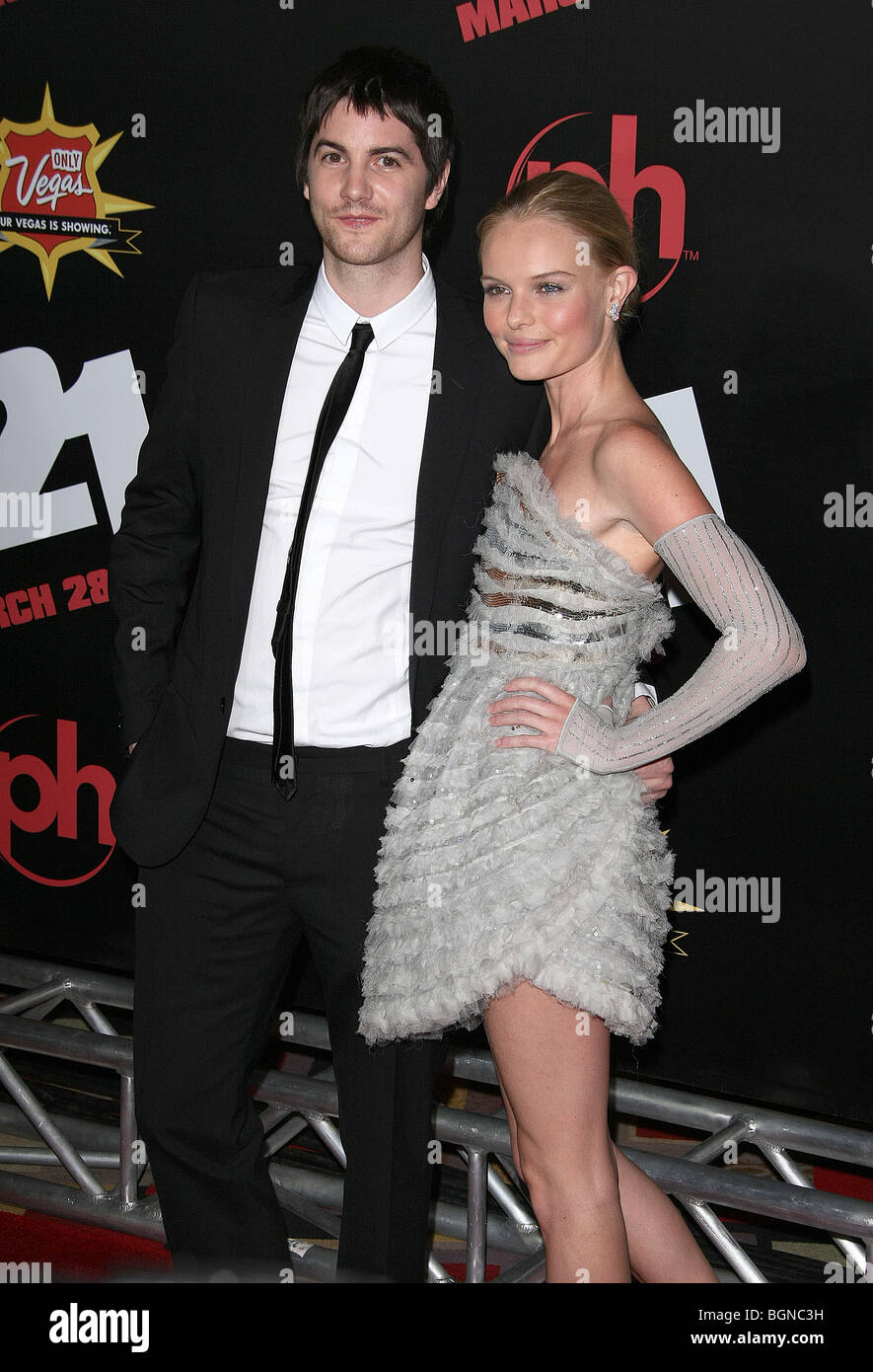 JIM STURGESS KATE BOSWORTH 21 FILM PREMIERE PLANET HOLLYWOOD CASINO LAS  VEGAS USA 12 March 2008 Stock Photo - Alamy