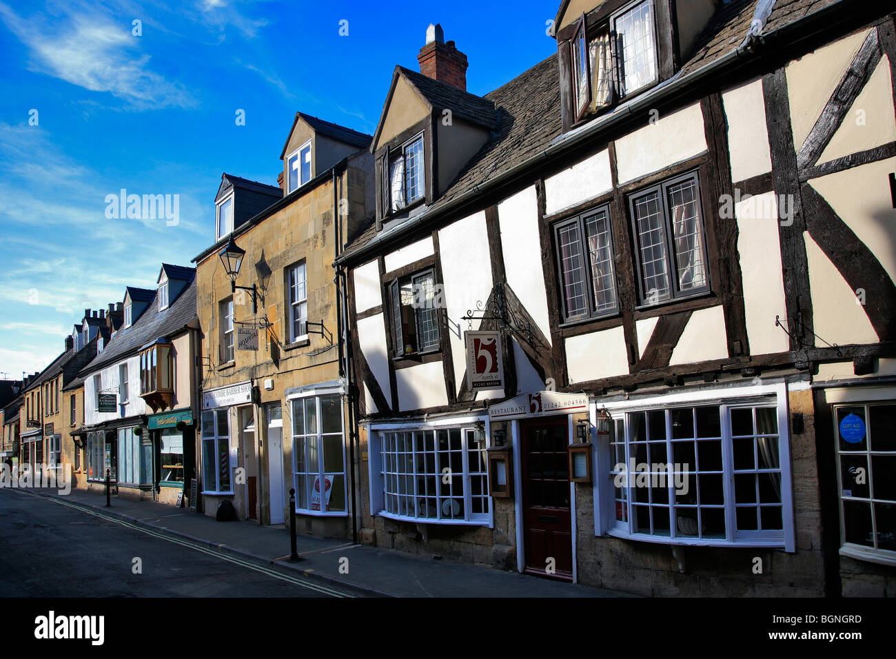Shops village Gloucestershire Cotswolds England UK Stock