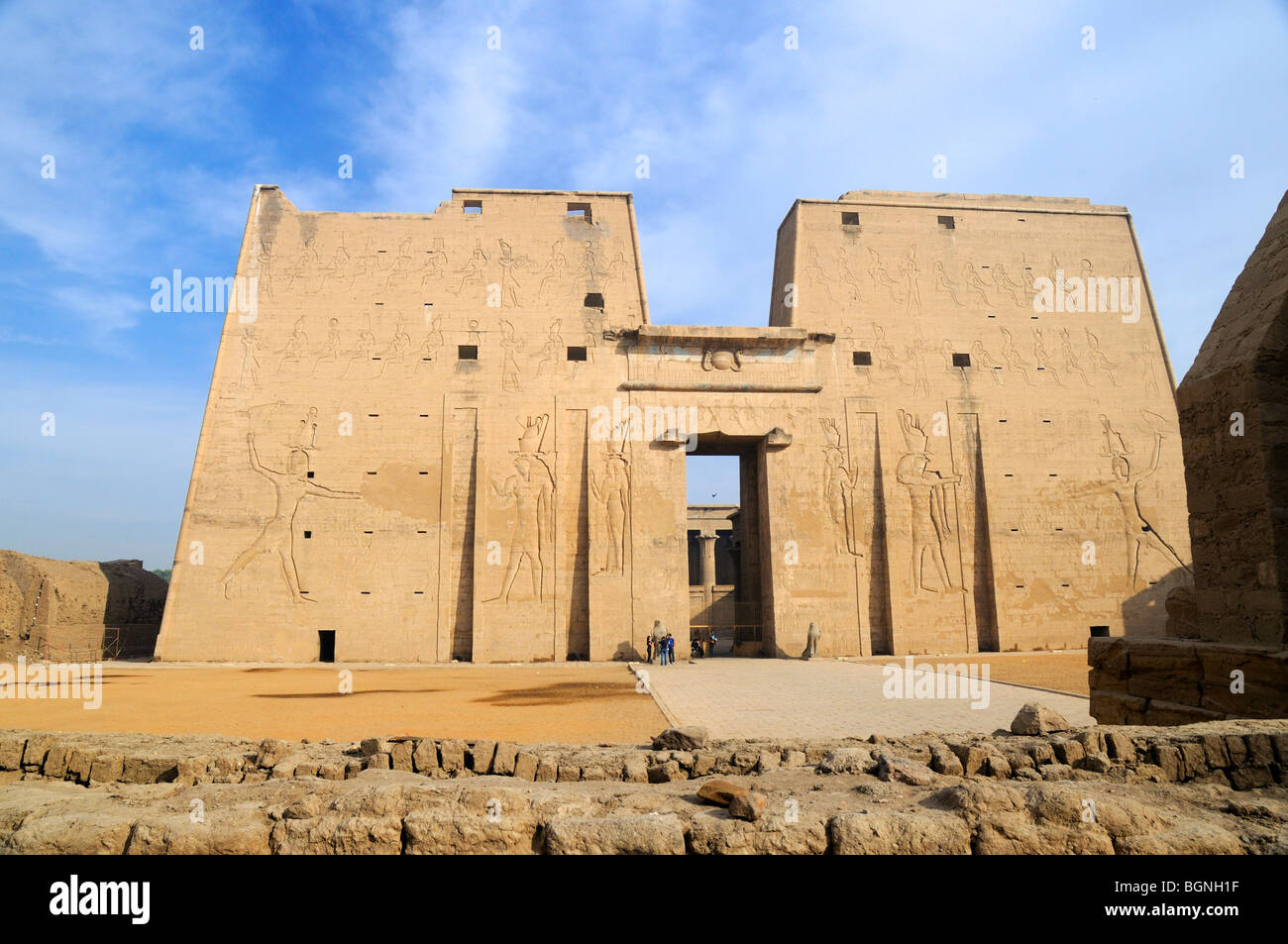 The Temple of Horus at Edfu in Egypt, one of the best preserved Temples ...