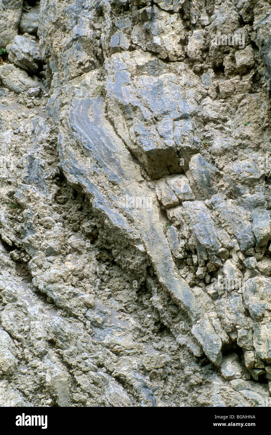 Solidified lava patterns, Yellowstone National Park, Wyoming, USA Stock Photo