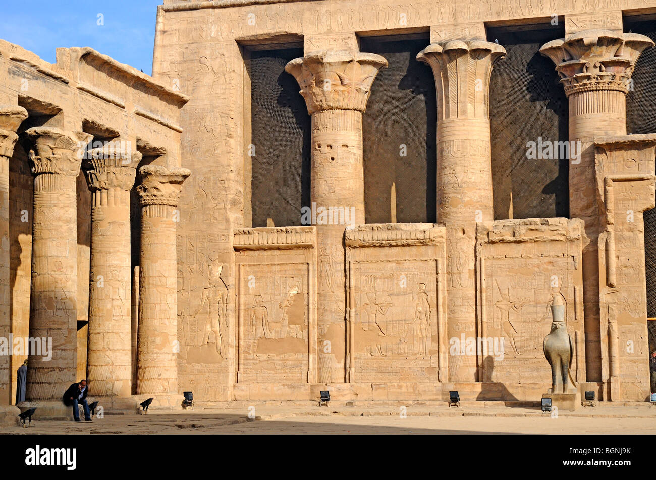 The Temple of Horus at Edfu in Egypt, one of the best preserved Temples ...