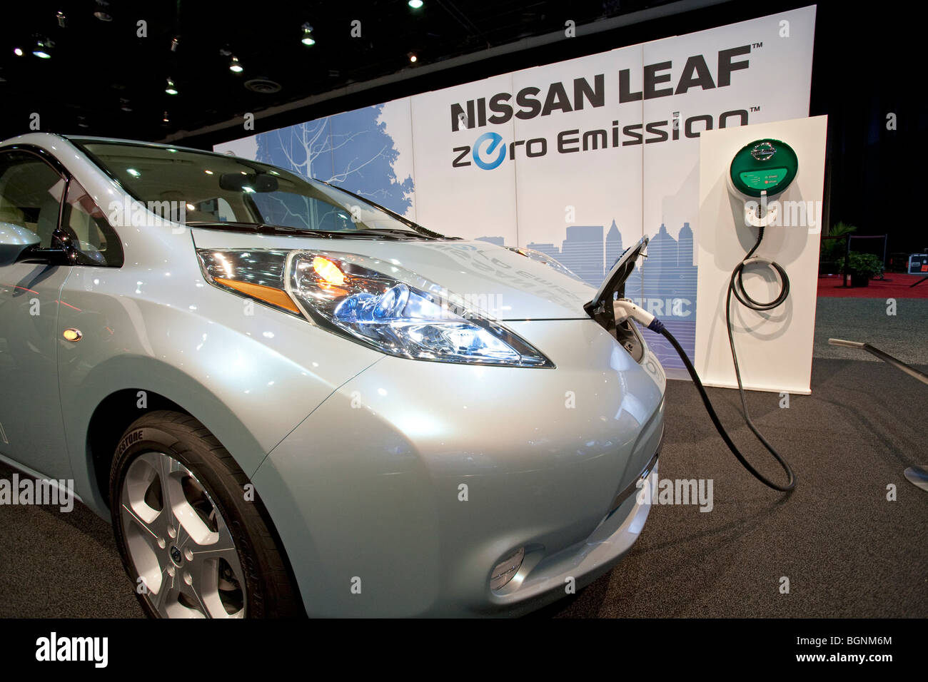 Nissan Leaf Stock Photo