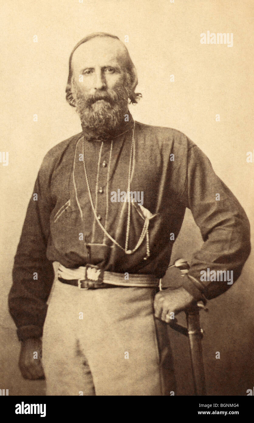 Giuseppe Garibaldi 1807 to 1882. Italian soldier who played central role in unification of Italy. Stock Photo