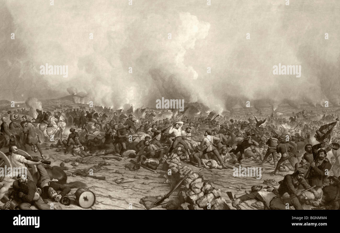 The Battle of Gettysburg, July 1 to 3, 1863. Stock Photo