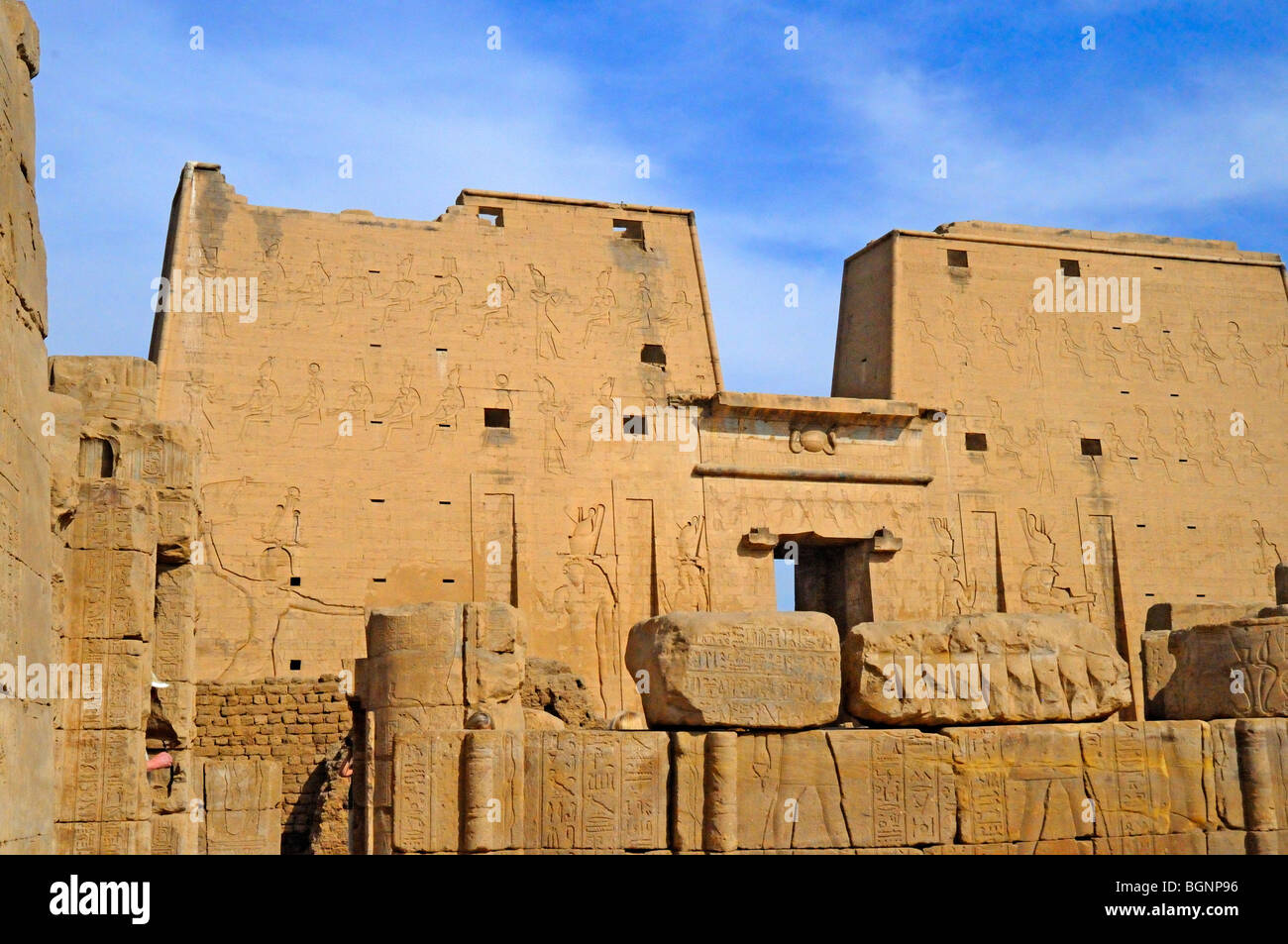 The Temple of Horus at Edfu in Egypt, one of the best preserved Temples ...