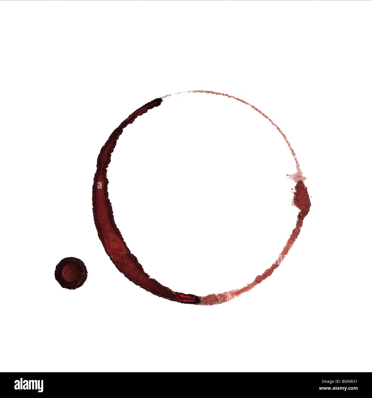 Red wine glass stain Stock Photo Alamy