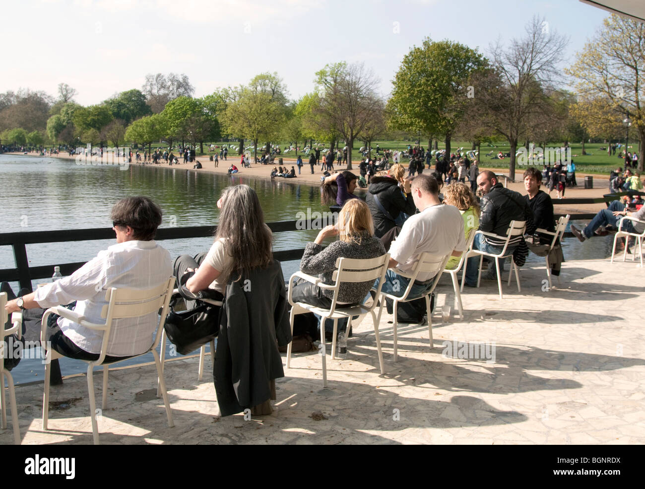 Alfresco at Serpentine Hyde Park London Stock Photo