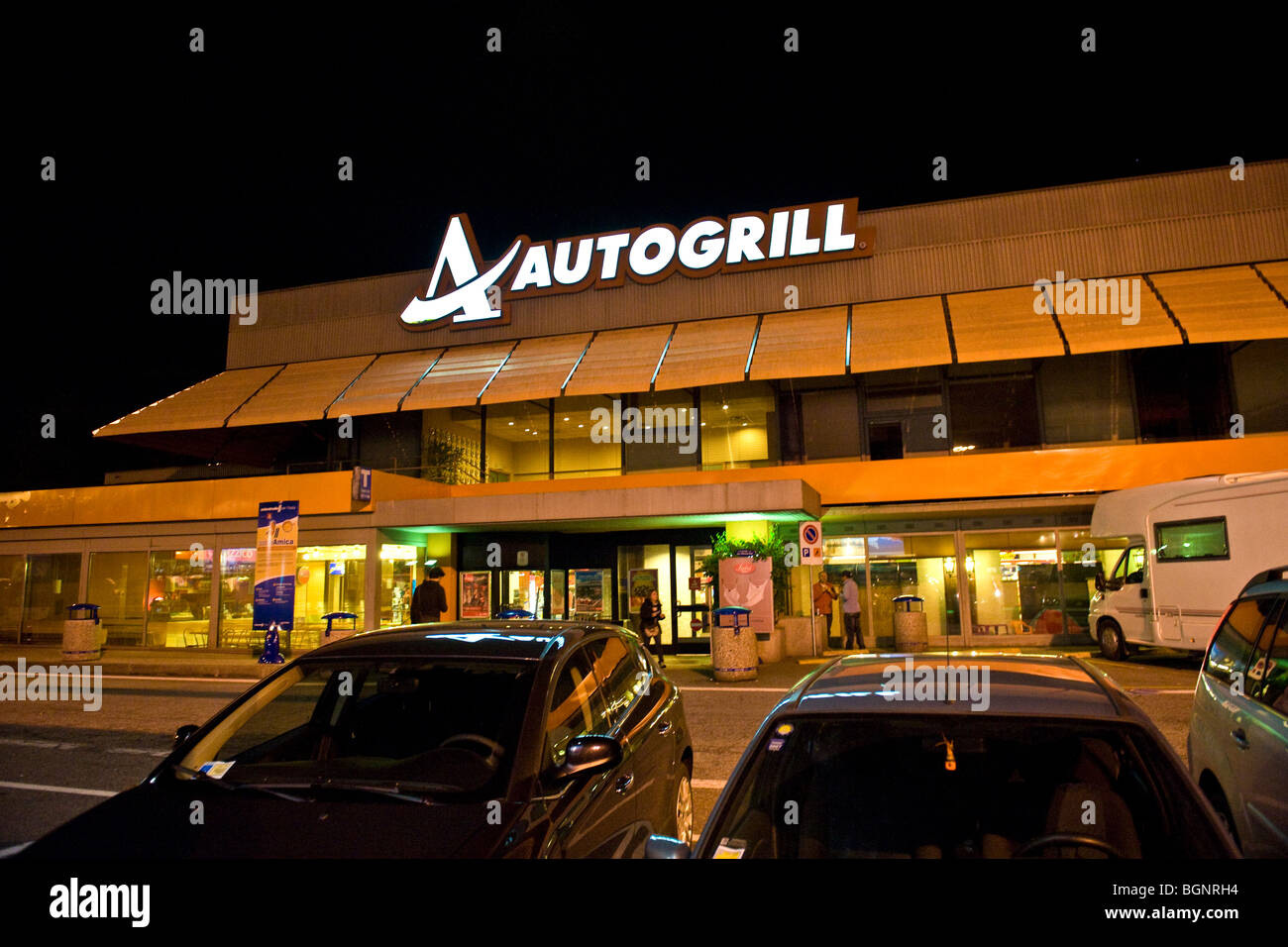 Highway, autogrill Stock Photo Alamy