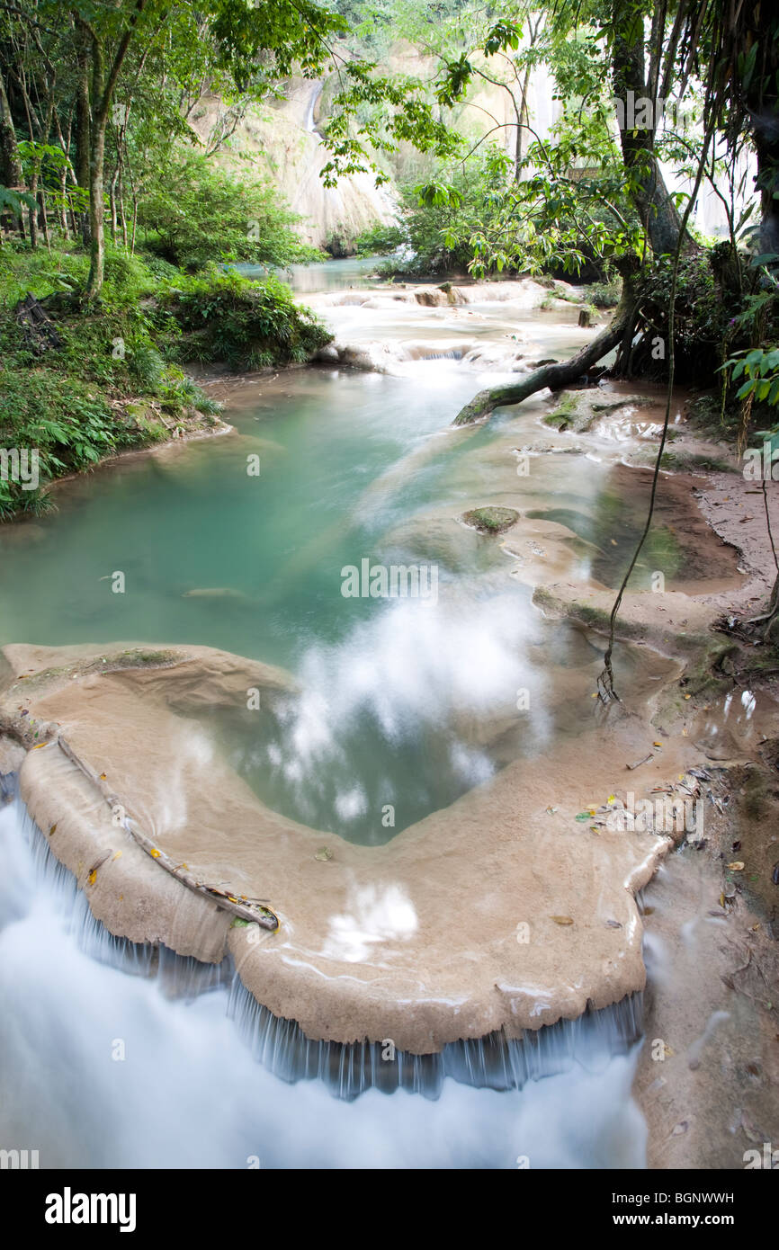 Agua Azul jungle waterfalls and rapids in Chiapas Mexico Stock Photo