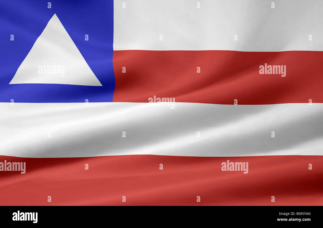 Very large flag of the brazilian state of Bahia Stock Photo
