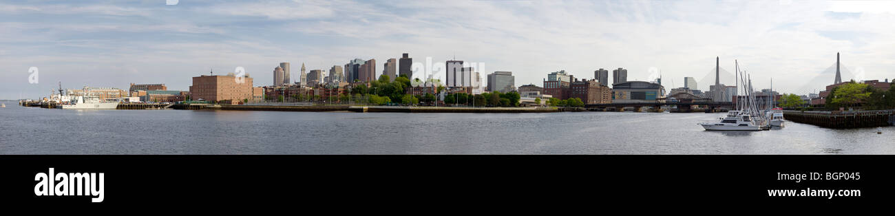Boston skyline harbor dusk hi-res stock photography and images - Alamy