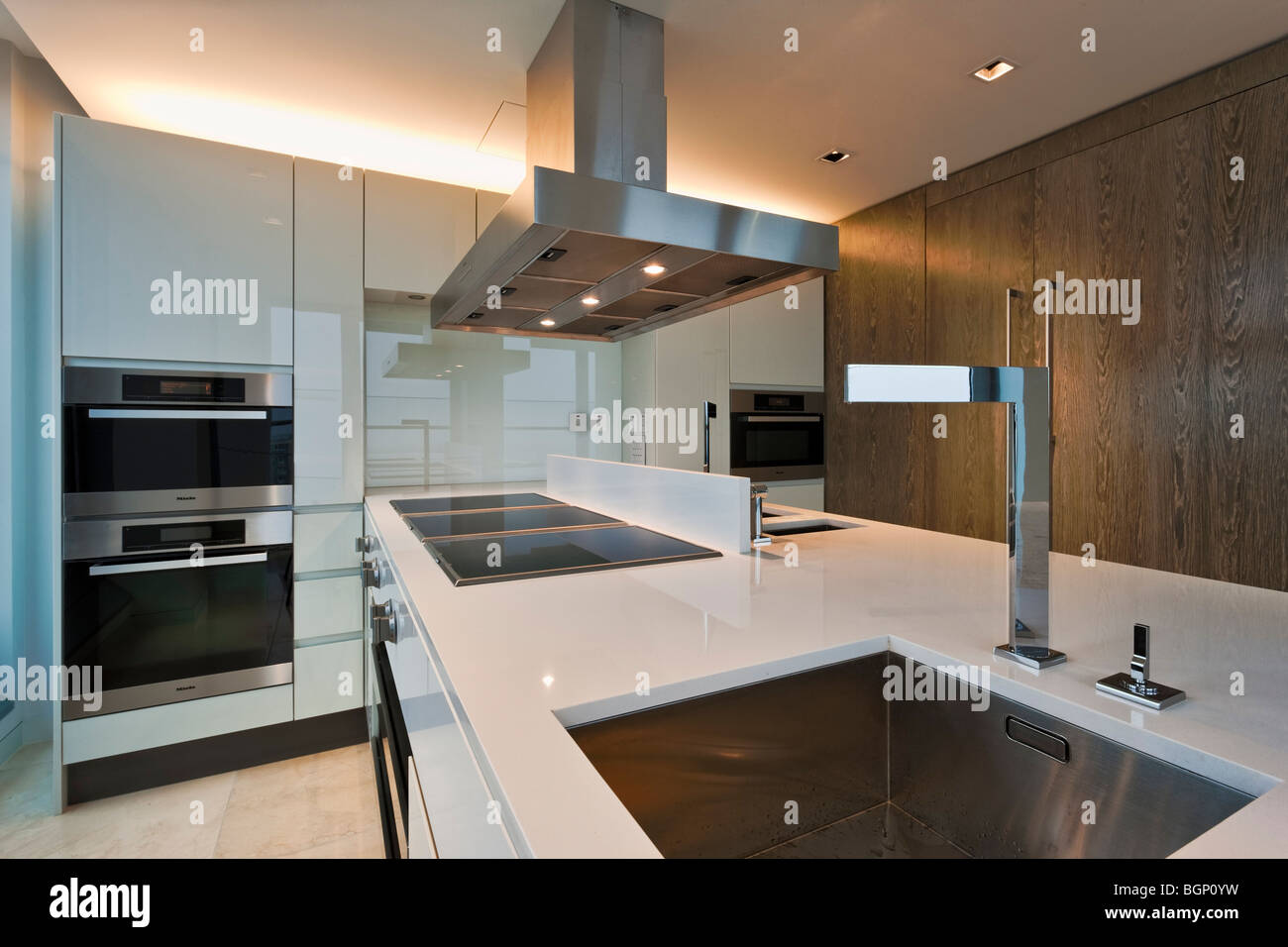Modern Kitchen In A London Penthouse BGP0YW 