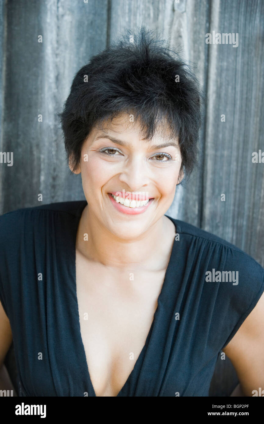 Portrait of a mature woman smiling Stock Photo - Alamy