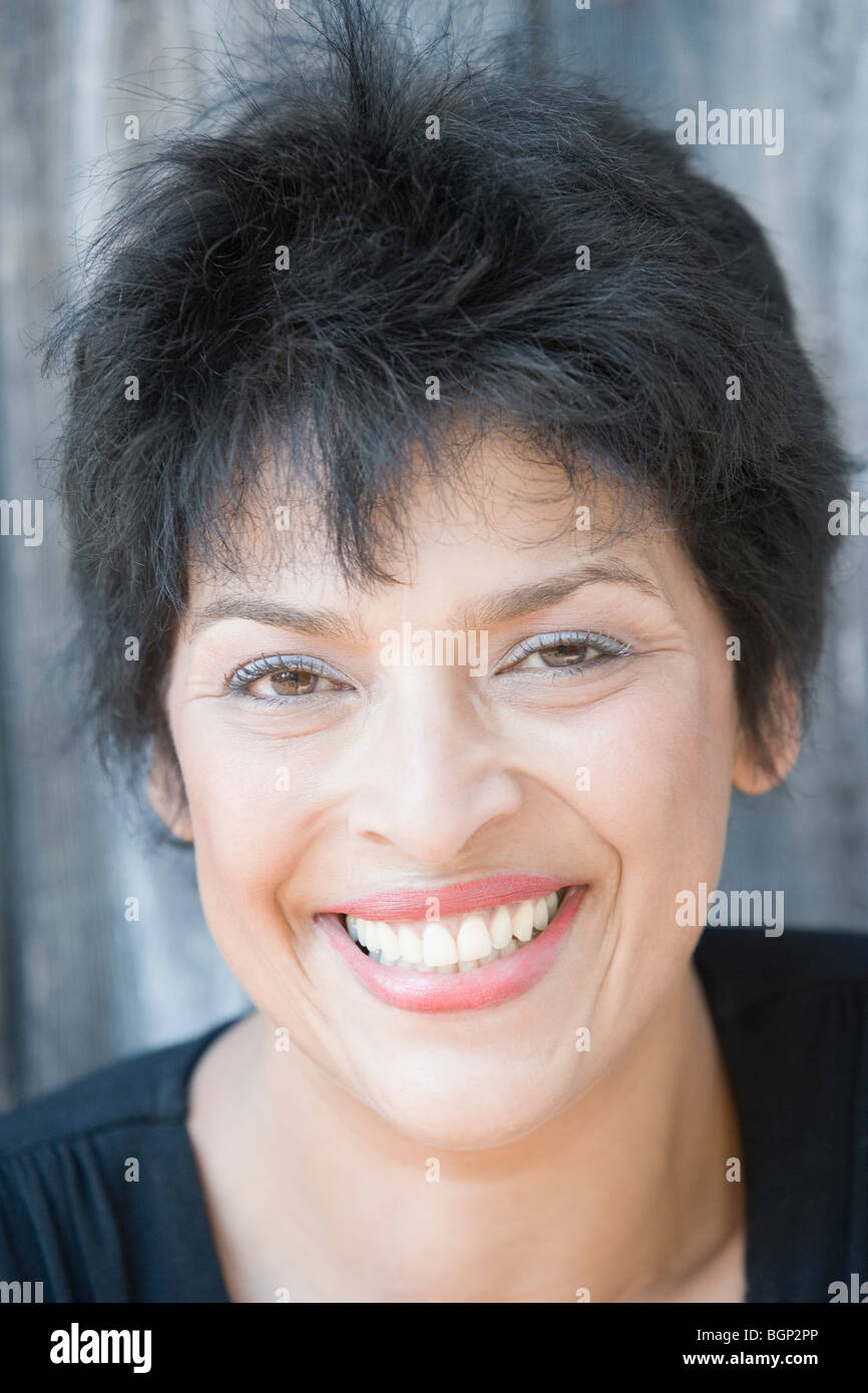 Portrait of a mature woman smiling Stock Photo - Alamy