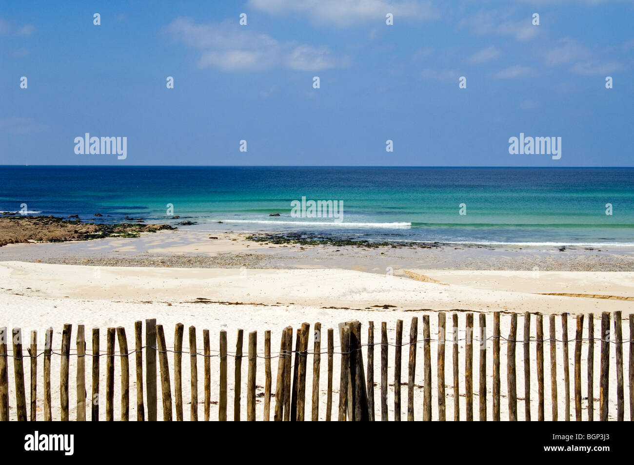The beach at Pors-Poulhan, Plouhinec, Finistère, Quimper, Brittany, France Stock Photo