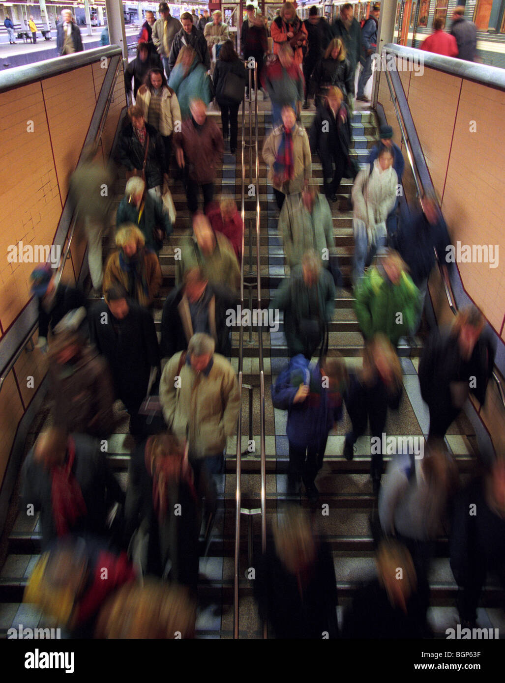 rushhour to work in the city Stock Photo