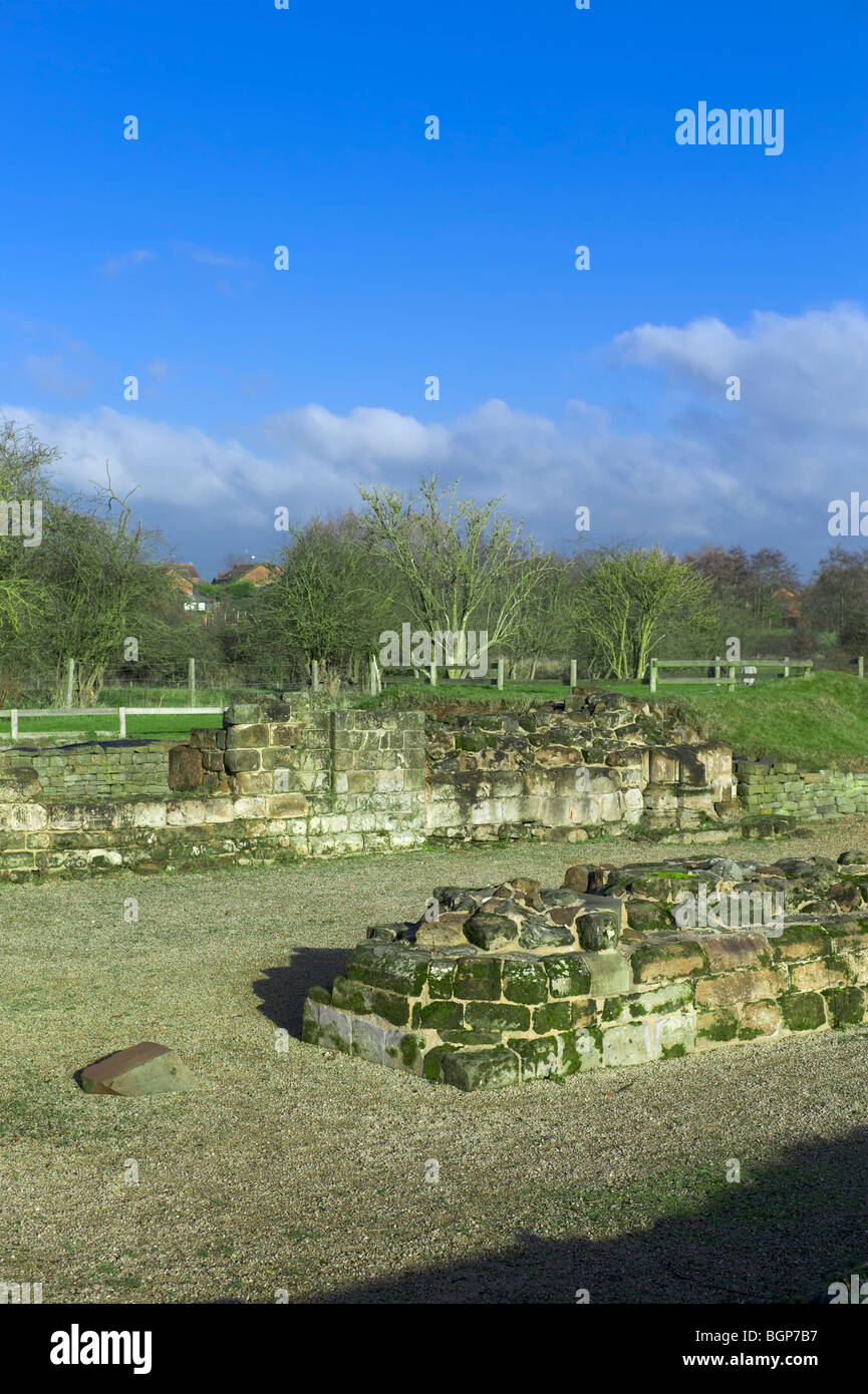 the ruins of bordesley abbey in redditch worcestershire inthe midlands