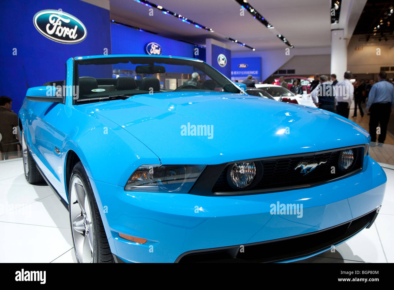 Detroit, Michigan - The 2011 Ford Mustang GT on display at the 2010 North American International Auto Show. Stock Photo