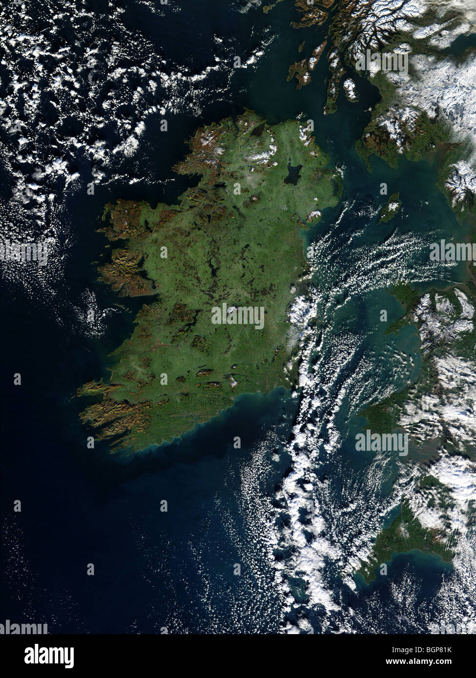 Satellite image of Ireland Stock Photo Alamy
