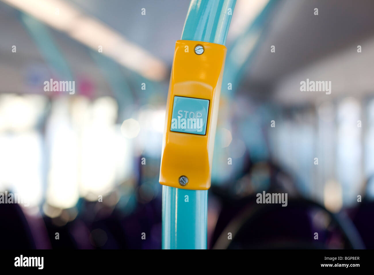 Bus Stop button Stock Photo - Alamy