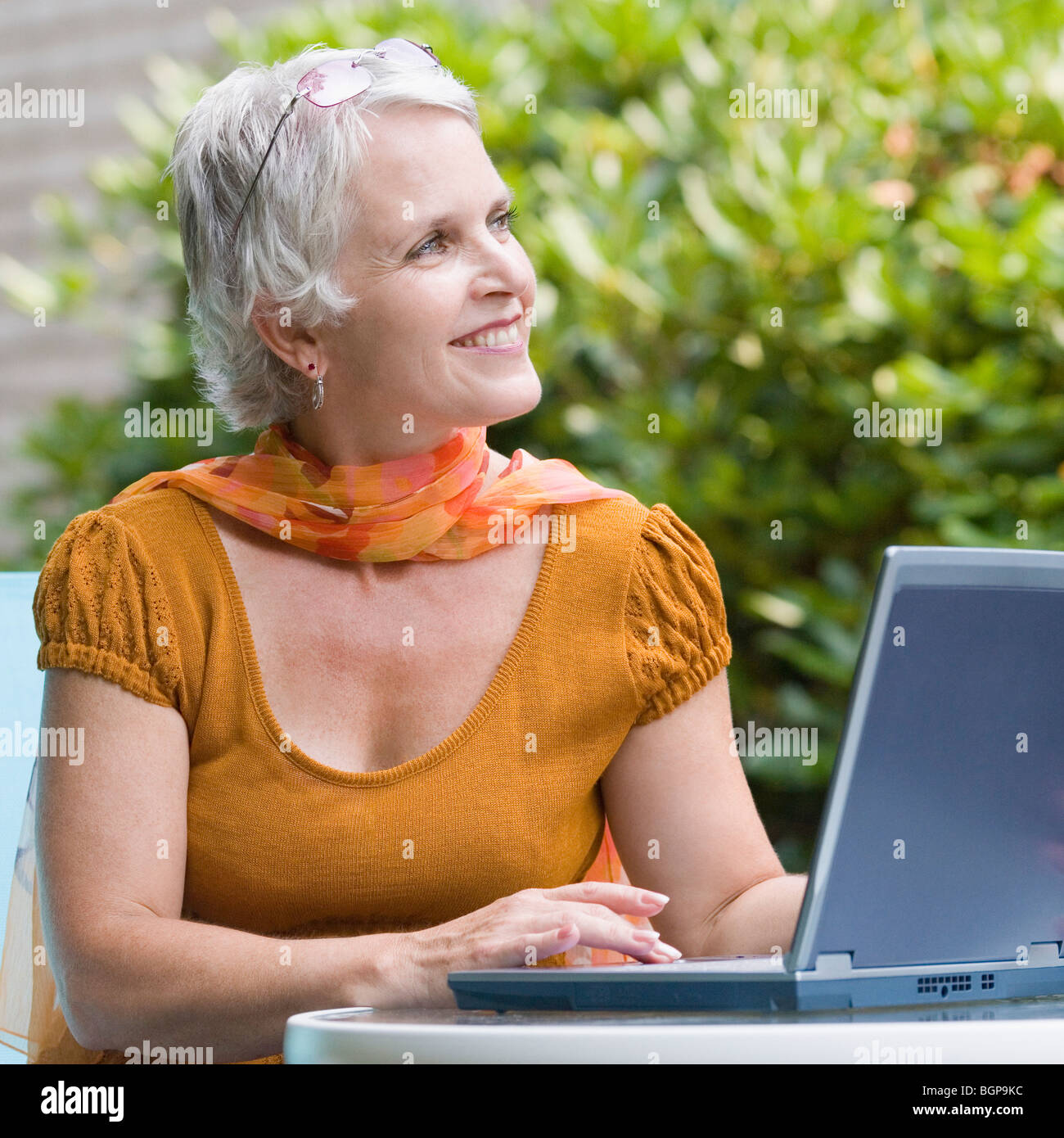 Mature woman short hair using hi-res stock photography and images - Alamy