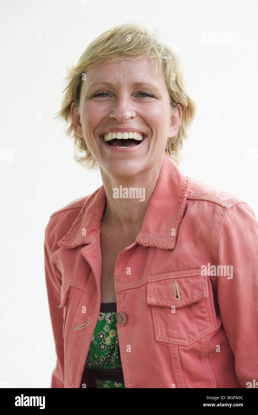Portrait of a mature woman smiling Stock Photo - Alamy