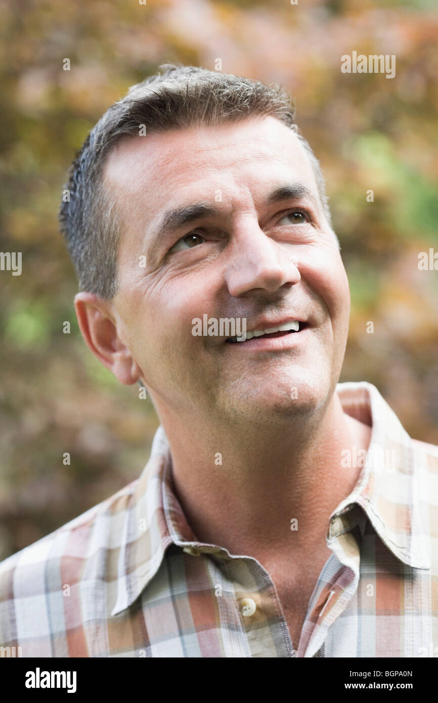 Exciting happy mature man hi-res stock photography and images - Alamy