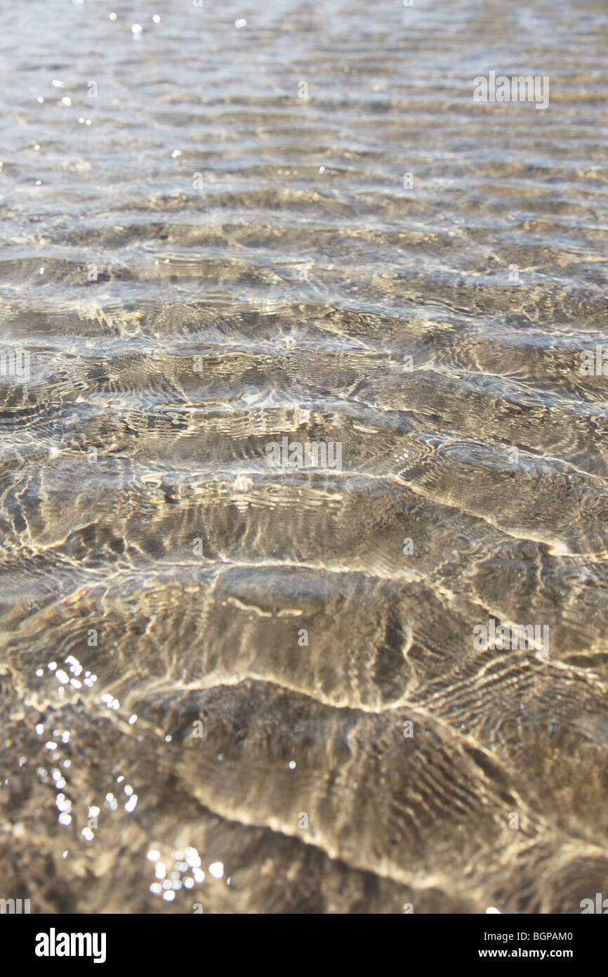 Water ripples with sunrays reflections on the surface Stock Photo - Alamy