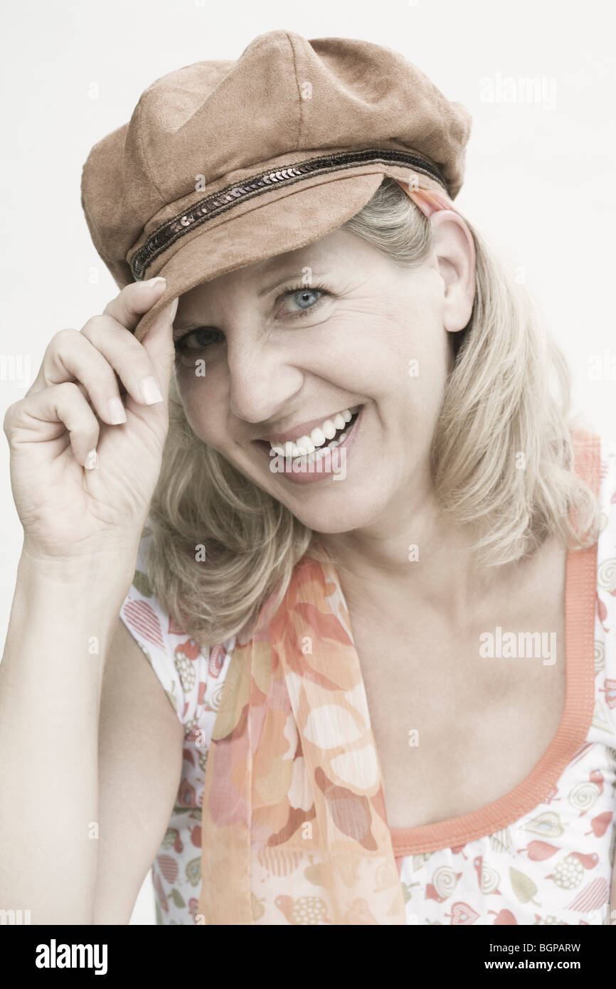 Portrait of a mature woman smiling Stock Photo - Alamy