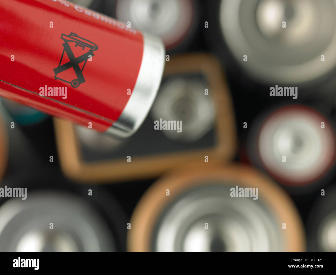 old batteries, waste, disposal Stock Photo Alamy