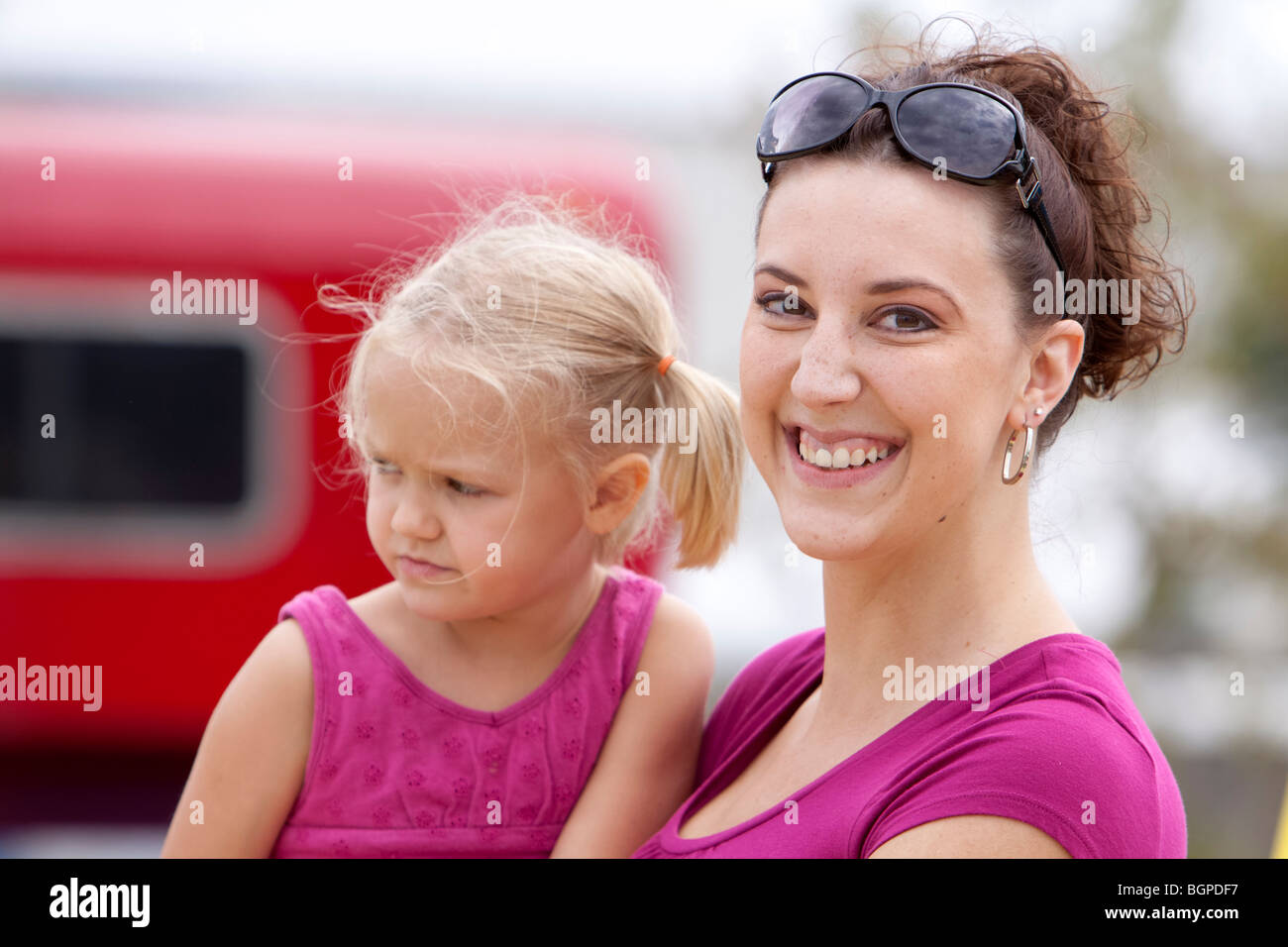 A woman and a child Stock Photo