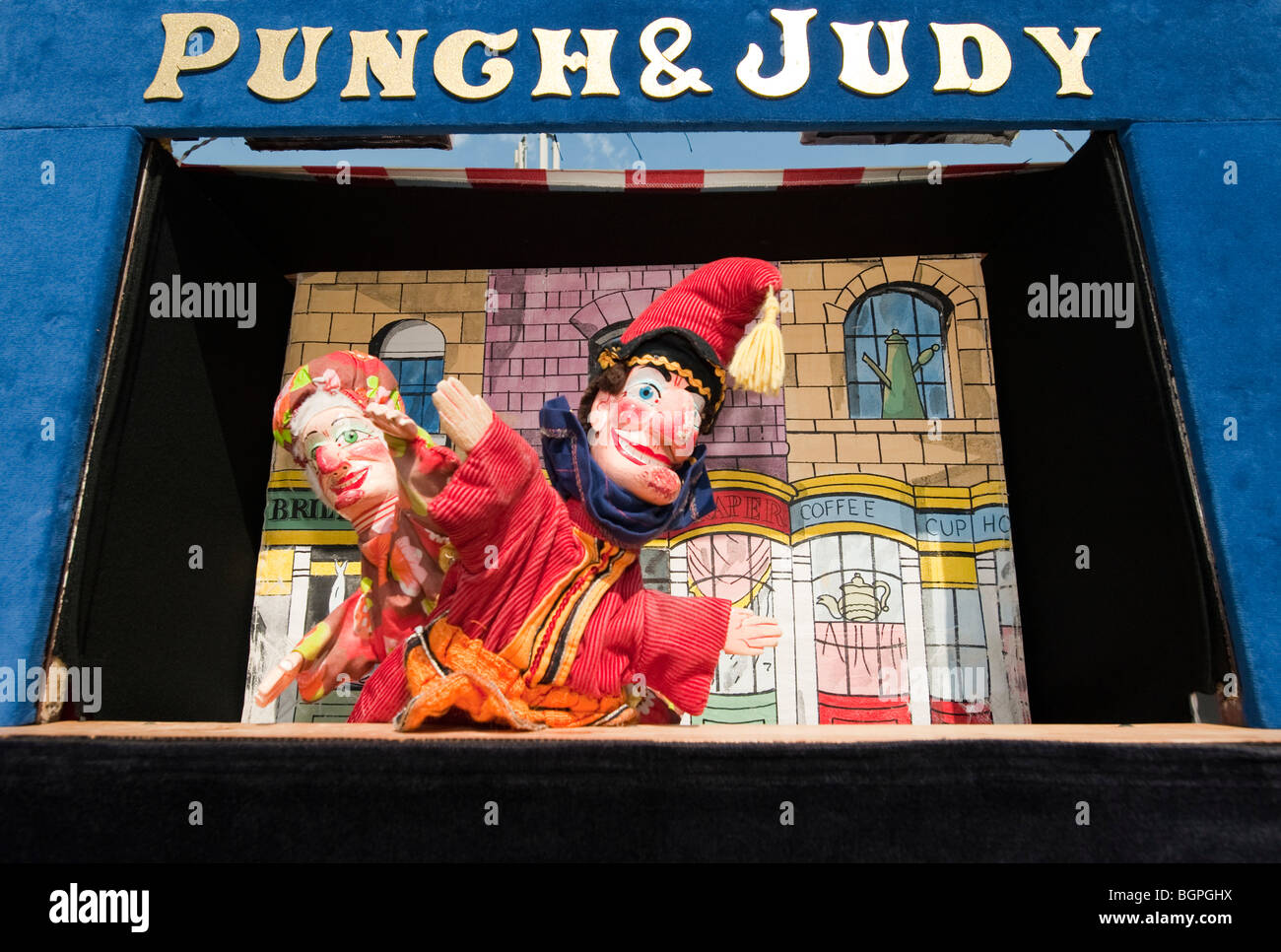 A Punch and Judy show Stock Photo