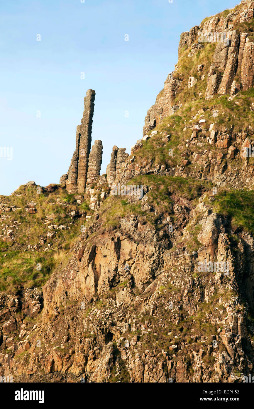 The Chimney Stacks at the Giant's Causeway Antrim Northern Ireland a